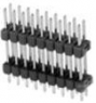 Stiftleiste, 6-polig, RM 2.54 mm, gerade, schwarz, 5-146486-3