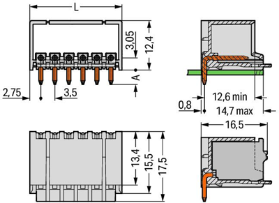 2091-1426/200-000/997-406 WAGO PCB Connection Systems Image 2