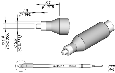 C245117 JBC Lötspitzen, Entlötspitzen und Heißluftdüsen