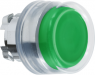 Drucktaster, unbeleuchtet, tastend, Bund rund, grün, Frontring silber, Einbau-Ø 22 mm, ZB4BP3