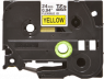 Schriftbandkassette, 24 mm, Band gelb, Schrift schwarz, 8 m, TZE-FX651