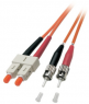 Duplex-Jumper, SC auf ST, 15 m, OM2, Multimode 50/125 µm