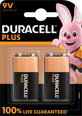 PLUS-9V B2 Duracell Rundzellen, 9V-Blöcke