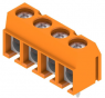 Leiterplattenklemme, 4-polig, RM 5.08 mm, 0,13-2,5 mm², 15 A, Schraubanschluss, orange, 1234550000