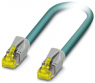 Patchkabel, RJ45-Stecker, gerade auf RJ45-Stecker, gerade, Cat 6A, S/FTP, PUR, 0.5 m, blau