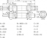 Miniatur-Zylinder, doppeltwirkend, 0,5 bis 10 bar, Kd. 20 mm, Hub 100 mm, 27.24.100