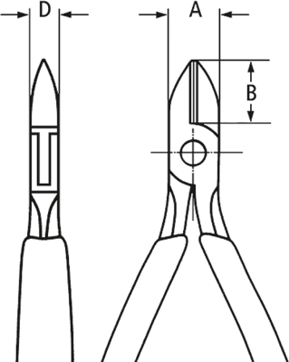 77 32 120 H ESD Knipex Seitenschneider, Vornschneider Bild 2