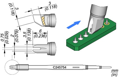 C245754 JBC Soldering tips, desoldering tips and hot air nozzles