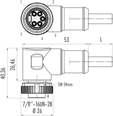 77 1434 0000 50003-0200 binder Sensor-Aktor Kabel Bild 2