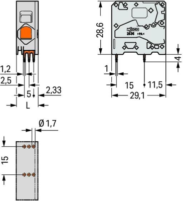 2636-1101/000-014 WAGO PCB Terminal Blocks Image 2