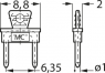 Kurzschlussstecker KSI1-6,35 BL