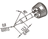 0142SDLF08L/SB Ersa Lötspitzen, Entlötspitzen und Heißluftdüsen Bild 2