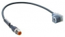 Sensor-Aktor Kabel, M12-Kabelstecker, gerade auf Ventilsteckverbinder DIN form C, 3-polig, 3 m, schwarz, 4 A, 45781