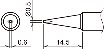 T18-D08 Hakko Lötspitzen, Entlötspitzen und Heißluftdüsen Bild 2