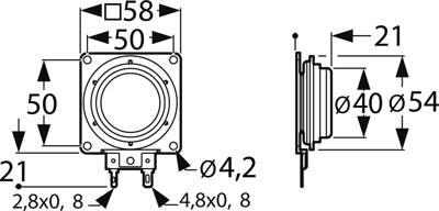 EX 60 S 4 OHM VISATON Akustische Signalgeber Bild 2