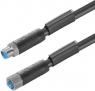 Sensor-Aktor Kabel, M12-Kabelstecker, gerade auf M12-Kabeldose, gerade, 5-polig, 10 m, PUR, schwarz, 16 A, 2455251000