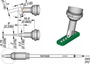 R470026 JBC Soldering tips, desoldering tips and hot air nozzles