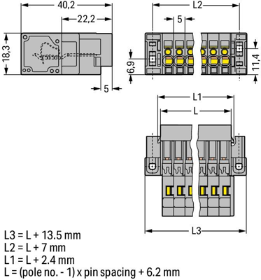 769-615/004-000 WAGO PCB Connection Systems Image 2