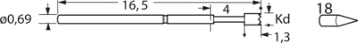 F11118S053L100 Feinmetall Prüfstifte