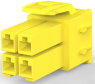 Buchsenleiste, 4-polig, RM 3.96 mm, gerade, gelb, 1-368575-4