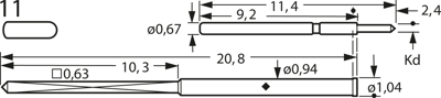 F60511S050L075 Feinmetall Prüfstifte