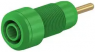 2 mm Einbaubuchse, Rundsteckanschluss, Einbau-Ø 10.5 mm, grün, 65.3304-25