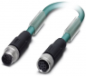 Sensor-Aktor Kabel, M12-Kabelstecker, gerade auf M12-Kabeldose, gerade, 8-polig, 2 m, PUR, blau, 2 A, 1073942