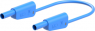 Messleitung mit (4 mm Lamellenstecker, gerade) auf (4 mm Lamellenstecker, gerade), 1.5 m, blau, PVC, 1,0 mm², CAT II, CAT III