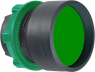 Drucktaster, unbeleuchtet, tastend, Bund rund, grün, Frontring schwarz, Einbau-Ø 22 mm, ZB5AA36