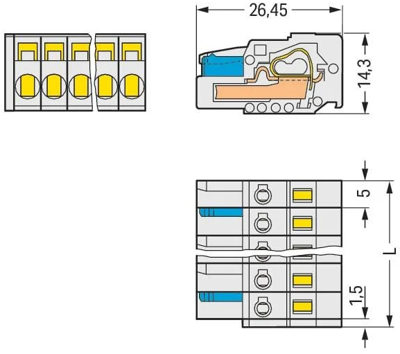 721-109/026-000 WAGO PCB Connection Systems Image 2