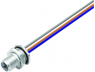 Sensor-Aktor Kabel, M12-Flanschstecker, gerade auf offenes Ende, 4-polig + FE, 0.2 m, 16 A, 09 0641 800 05