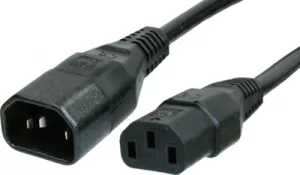 C14G-HARSJT3X17(1,0)AWG-C13/2,00M SW9005 FELLER Power Cords