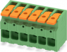 Leiterplattenklemme, 6-polig, RM 10 mm, 0,75-25 mm², 76 A, Push-in, grün, 1119815