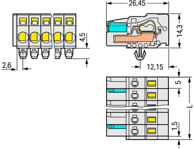 721-105/008-000/037-000 WAGO PCB Connection Systems Image 2