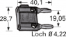 Doppellaborstecker, 4 mm, schwarz, 15 A