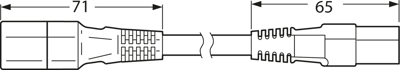 C14G-HARSJT3X17(1,0)AWG-C13/2,00M SW9005 FELLER Netzkabel Bild 2