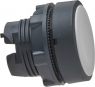 Drucktaster, unbeleuchtet, rastend, Bund rund, weiß, Frontring schwarz, Einbau-Ø 22 mm, ZB5AH01