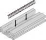 Horizontale Modulschiene Typ H-VT, schwer, mit EMV-Dichtung, 84 TE