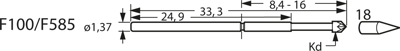 F58518S105L300 Feinmetall Prüfstifte