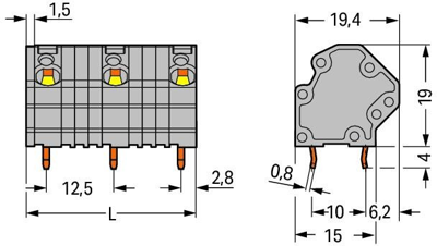 745-3252 WAGO PCB Terminal Blocks Image 2