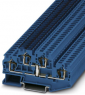 Doppelstockklemme, Federzuganschluss, 0,08-6,0 mm², 4-polig, 30 A, 6 kV, blau, 3035593