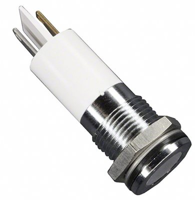 LED-Signalleuchte, 24 V (DC), weiß, 20 mcd, Einbau-Ø 14 mm, RM 1.25 mm, LED Anzahl: 1, Q14F1CXXW24E