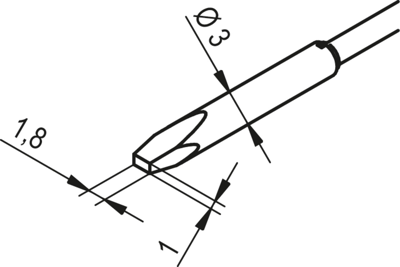 0462CDLF018/SB Ersa Lötspitzen, Entlötspitzen und Heißluftdüsen Bild 2