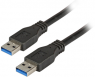 USB 3.0 Anschlussleitung, USB Stecker Typ A auf USB Stecker Typ A, 1 m, schwarz