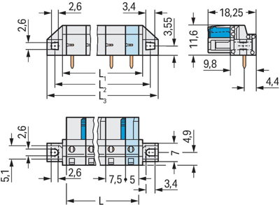 722-840/031-000 WAGO PCB Connection Systems Image 2