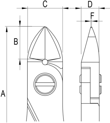 ES5152.CR.BG ideal-tek Seitenschneider, Vornschneider Bild 3