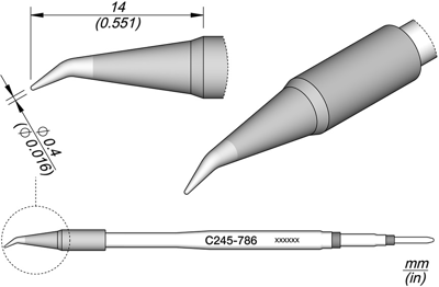 C245786 JBC Lötspitzen, Entlötspitzen und Heißluftdüsen