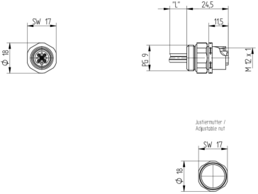 8151 Lumberg Automation Sensor-Aktor Rundsteckverbinder