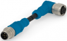 Sensor-Aktor Kabel, M12-Kabelstecker, gerade auf M12-Kabeldose, abgewinkelt, 5-polig, 3 m, PVC, schwarz, 4 A, T4162114005-004