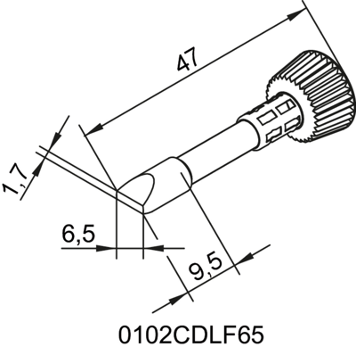 0102CDLF65/SB Ersa Lötspitzen, Entlötspitzen und Heißluftdüsen Bild 2